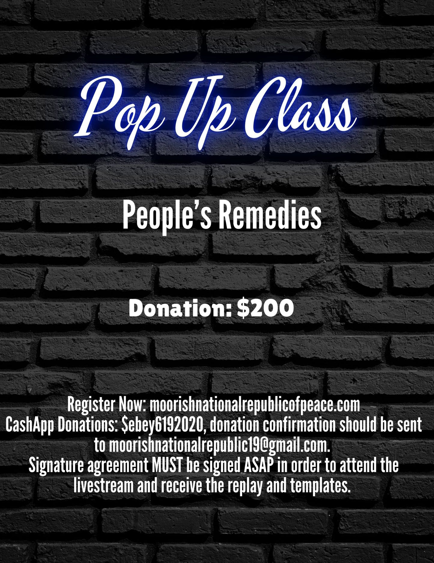 Pop Up Class: People's Remedies (Livestream) Replay and Templates