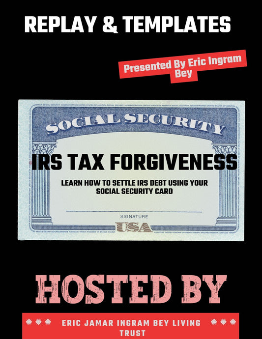 IRS Tax Forgiveness Pop Up Class Replay and Templates
