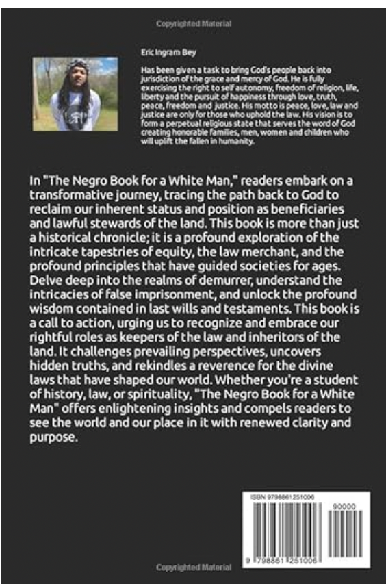 The Negro Book for a White Man-Signature Book