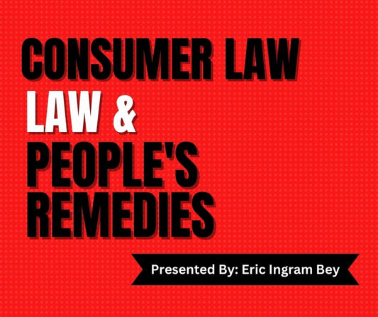 Consumer Law & People's Remedies(Materials will be emailed within 72 hours)